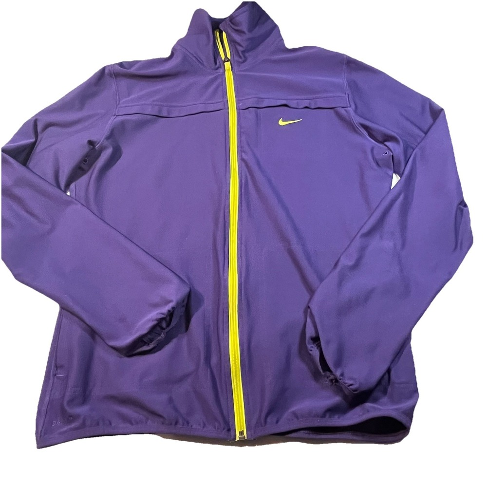 Nike Women's Dri Fit Training Hoodie Size Large Full Zip Running‎ EUC